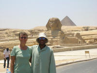 Our driver in front of the Sphinx
