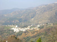 White walls, red rooves - a village in the mountains