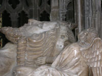Statue of King Edward ll lying on his tomb, 14th century 