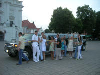 A group and their limousine