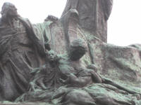 Detail of the Jan Hus monumnet on the square