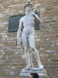 Copy of the statue of David by Michelangelo