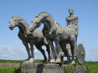 Statue in a field near Batumi