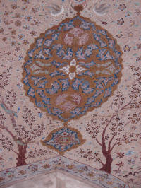 Ali Qapu Palace - ceiling frescoes in Throne room
