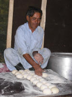 Preparing Roti