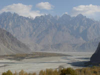 Haldybrak Mountains (6500m) from Karakorum Hotel, Khaplu