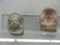 Gupta mould and decorative head from the museum at the red fort. 4th to 6th century