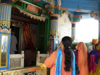 Worshippers honouring Brahmin