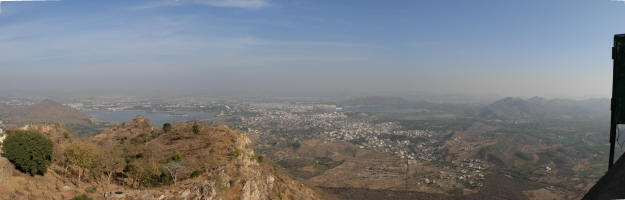 View of Udaipur and two Lakes