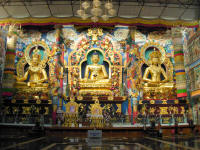 The statue of Buddha in the temple where the ceremony took place