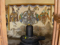 One of the lingam sitting in the female part