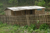 House made of bamboo slats
