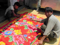 Quilting by hand