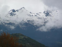 Snow on the mountain tops