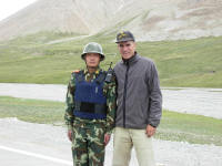 Border Guard with tourist