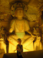 Model of Buddha from cave 275 in exhibition centre