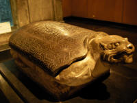 The epitaph tablet for the tomb of Li Shou (577-600CE). The epitaph is on the back of the tortoise.