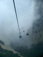 The cable car ascent
