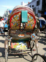 Decorated cycle rickshaw