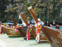 The cheaper boats at Maya Beach