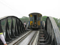 Train crossing the bridge