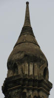 Detail of lotus bud shaped top of a Chedi