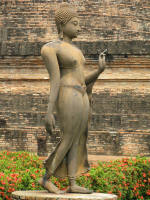Indian stylewalking Buddha. 