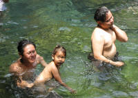 Lao swimming in the pool