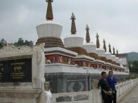 Chorten used as a background for photos