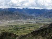 Kyi-Chu Valley from Ganden Monastery