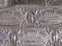Some of hundreds of plaques