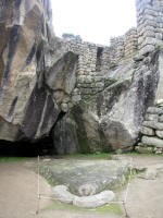 Temple of the Condor. The wings are opened up using large rocks behind