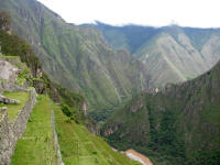 Looking down to the Urubamba River