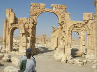 Camel riding at Palmyra, Syria