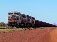 The front end of an iron ore train
