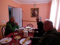 Micheal Roman and Pieter at breakfast Micheal Roman and Pieter at breakfast
