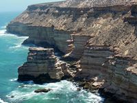 Castle Bay on a rugged coast