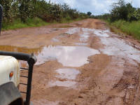 Muddy roads in Tanzania